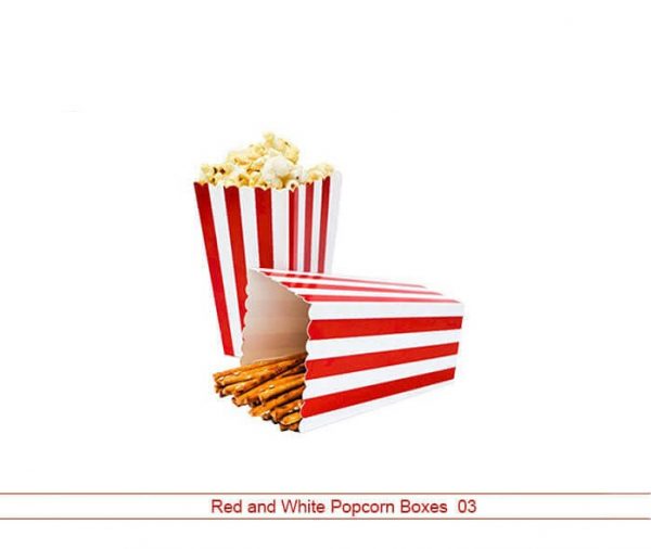Red and White Popcorn Box
