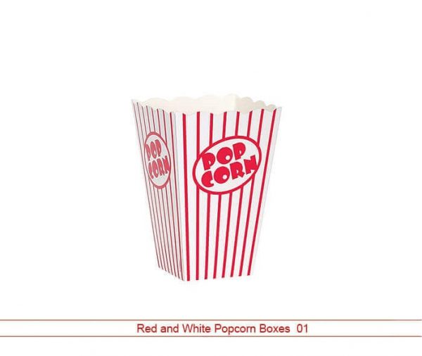 Red and White Popcorn Boxes